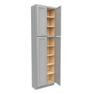 RTA - Elegant Dove - Double Door Utility Cabinet | 24"W x 84"H x 12"D