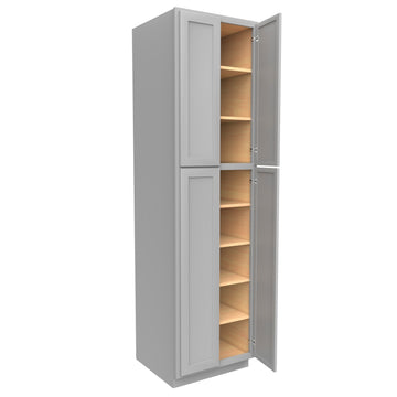 Elegant Dove - Double Door Utility Cabinet | 24"W x 90"H x 24"D