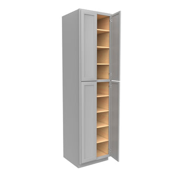 RTA - Elegant Dove - Double Door Utility Cabinet | 24"W x 96"H x 24"D