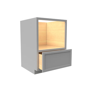 Elegant Dove - Microwave Base Cabinet | 24"W x 34.5"H x 24"D