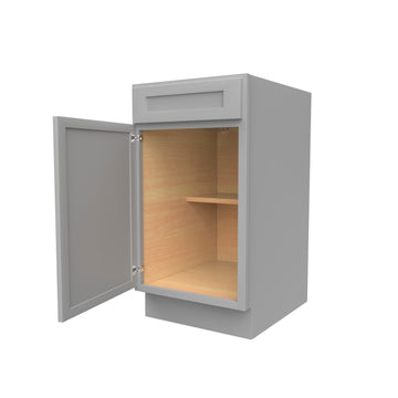 RTA - Elegant Dove - Single Door & Drawer Base Cabinet | 18"W x 34.5"H x 24"D