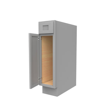 RTA - Elegant Dove - Single Door & Drawer Base Cabinet | 9"W x 34.5"H x 24"D