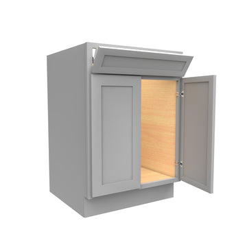RTA - Elegant Dove - Single Drawer Front 2 Door Sink Base Cabinet | 24