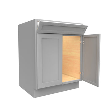 RTA - Elegant Dove - Single Drawer Front 2 Door Sink Base Cabinet | 27