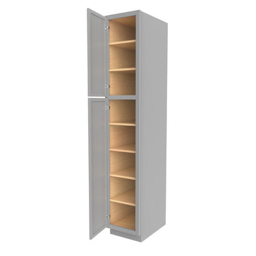 Elegant Dove - Utility Cabinet | 15"W x 84"H x 24"D