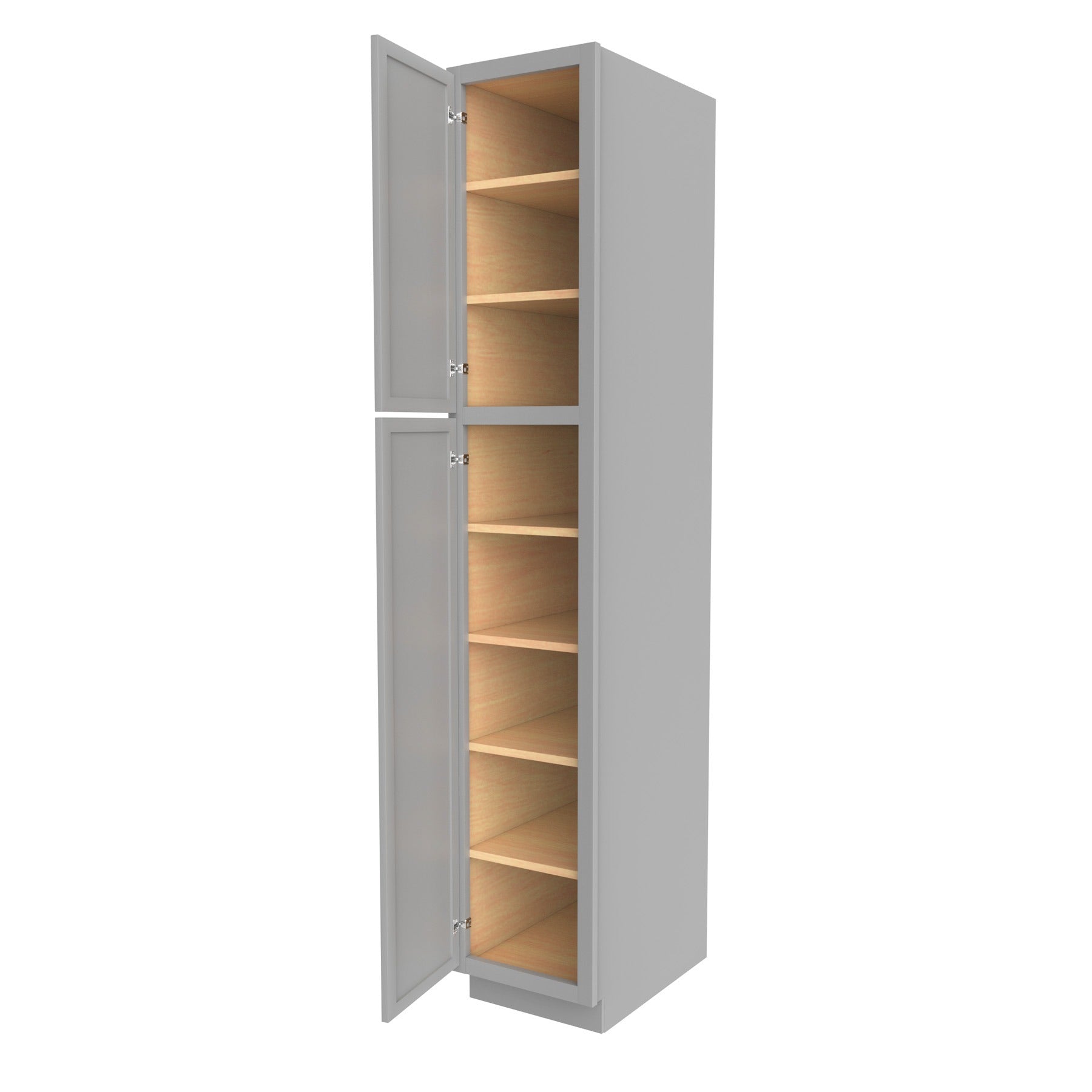 RTA - Elegant Dove - Single Door Utility Cabinet | 15"W x 84"H x 24"D