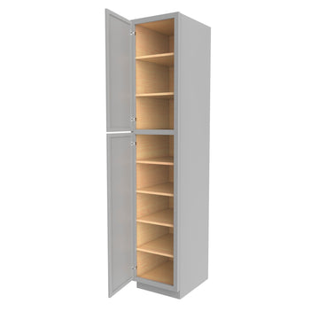 RTA - Elegant Dove - Single Door Utility Cabinet | 18"W x 90"H x 24"D