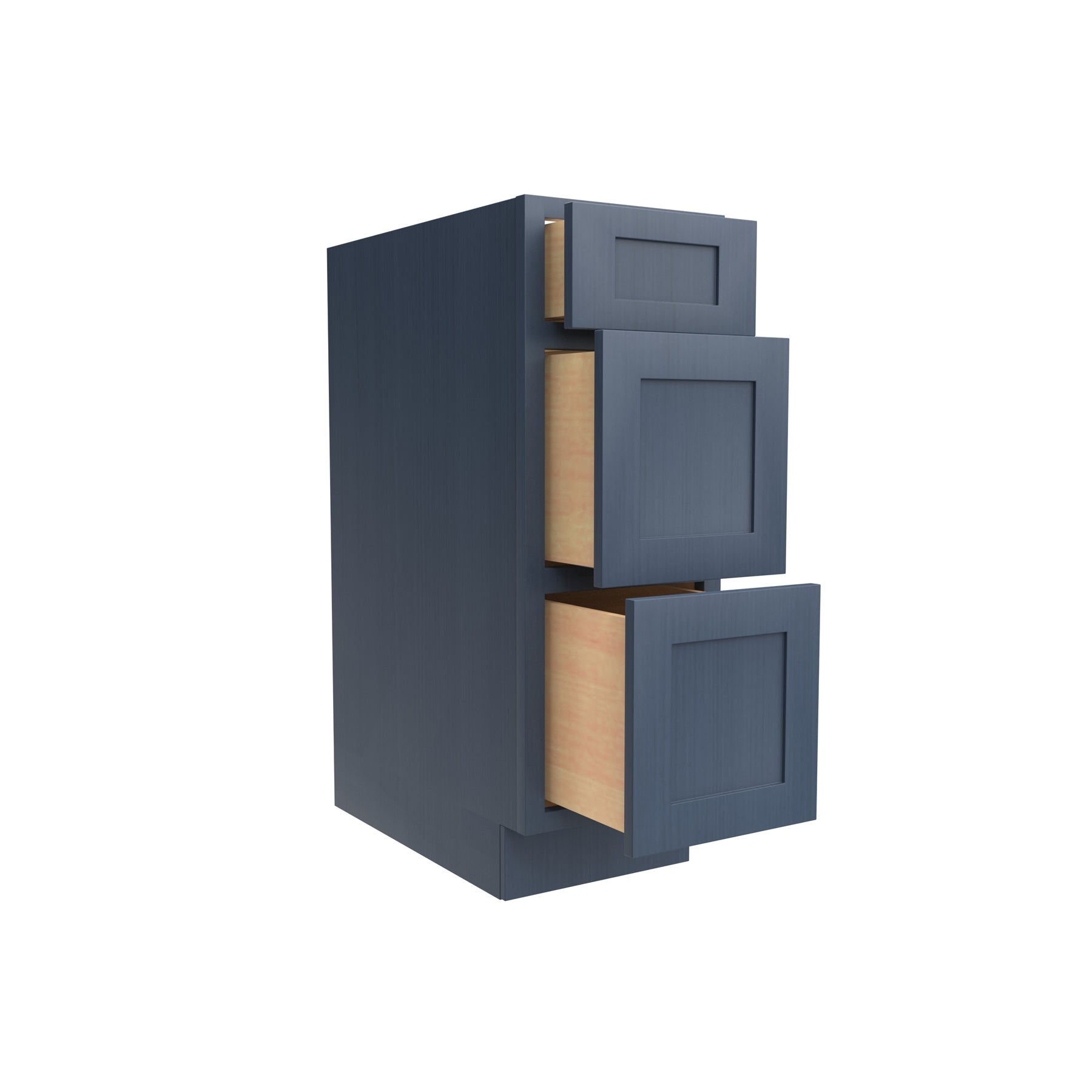 3 Drawer Base Cabinet | Elegant Ocean Blue | 12W x 34.5H x 24D