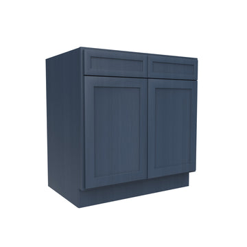 Sink Base Cabinet | Elegant Ocean Blue | 33W x 34.5H x 24D