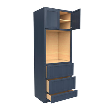RTA - Elegant Ocean Blue - Single Oven Cabinet | 30"W x 84"H x 24"D