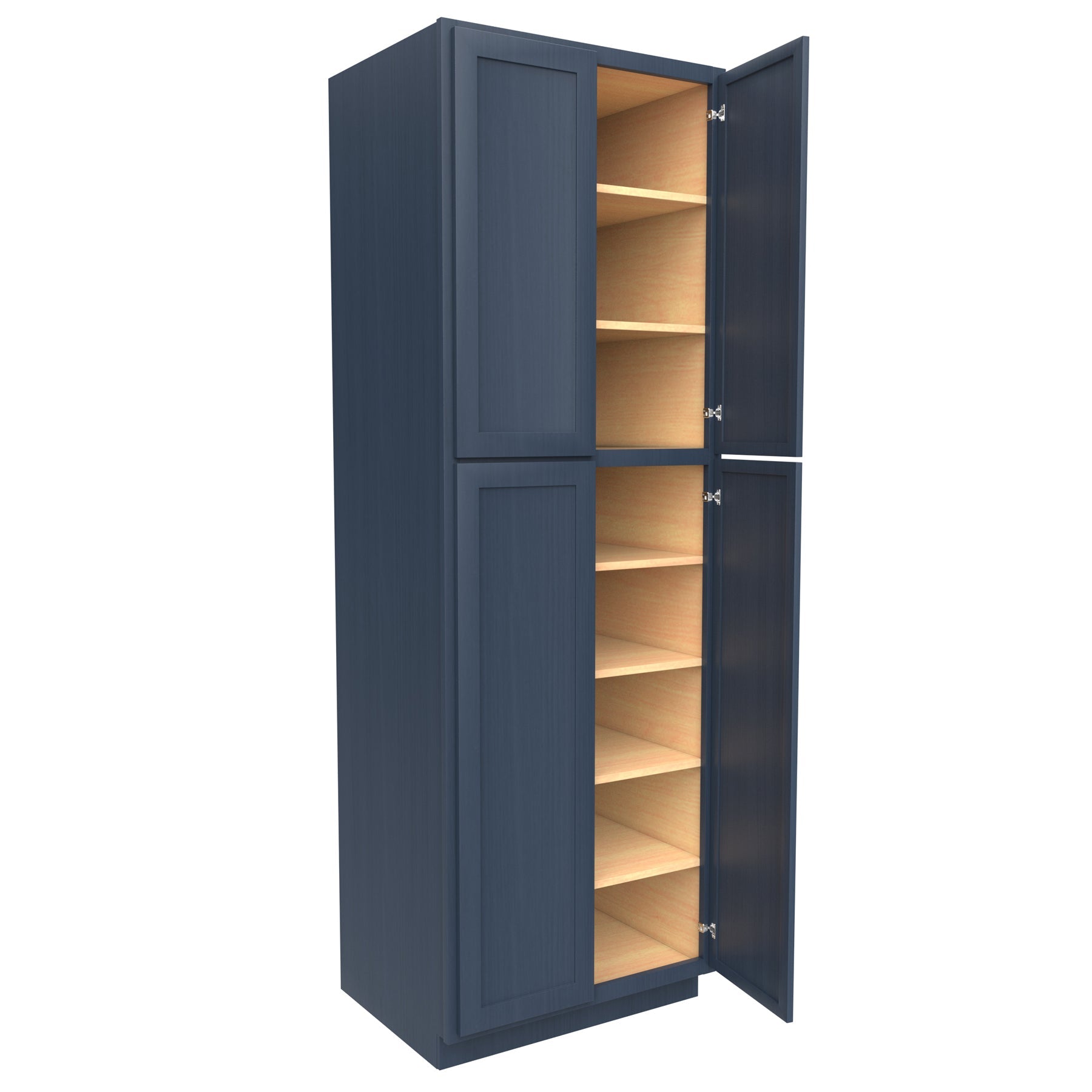 RTA - Elegant Ocean Blue - Double Door Utility Cabinet | 30"W x 90"H x 24"D