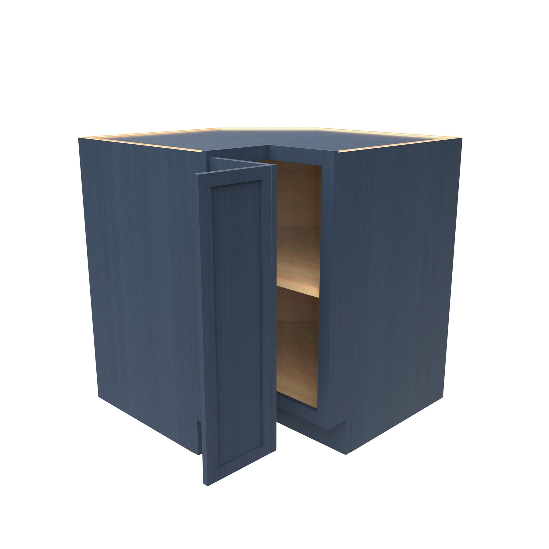 Square Corner Base Cabinet | Elegant Ocean Blue | 36W x 34.5H x 24D