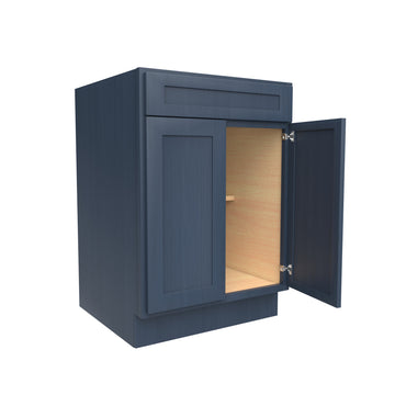 Double Door Base Cabinet | Elegant Ocean Blue | 24W x 34.5H x 24D