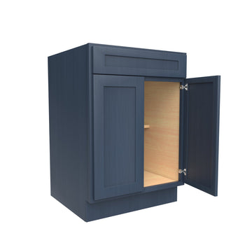 RTA - Elegant Ocean Blue - Single Door & Drawer Base Cabinet | 24