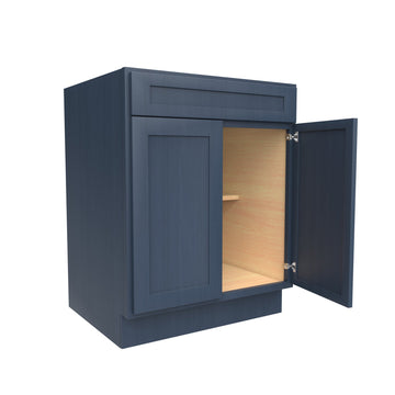 RTA - Elegant Ocean Blue - Single Door & Drawer Base Cabinet | 27