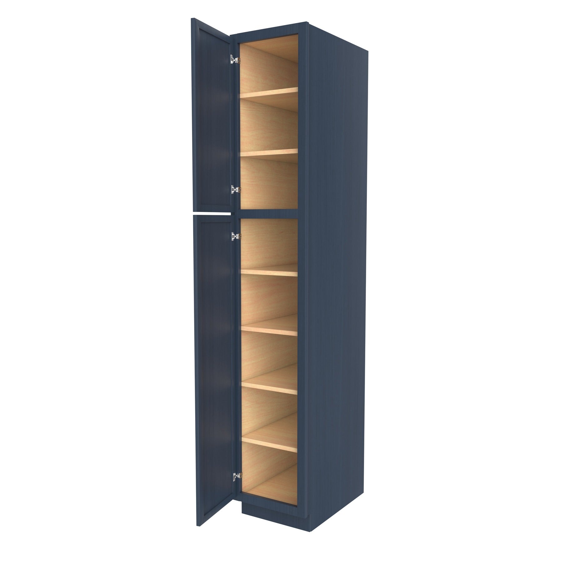 Utility Cabinet | Elegant Ocean Blue | 15W x 84H x 24D