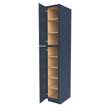 Utility Cabinet | Elegant Ocean Blue | 15W x 90H x 24D