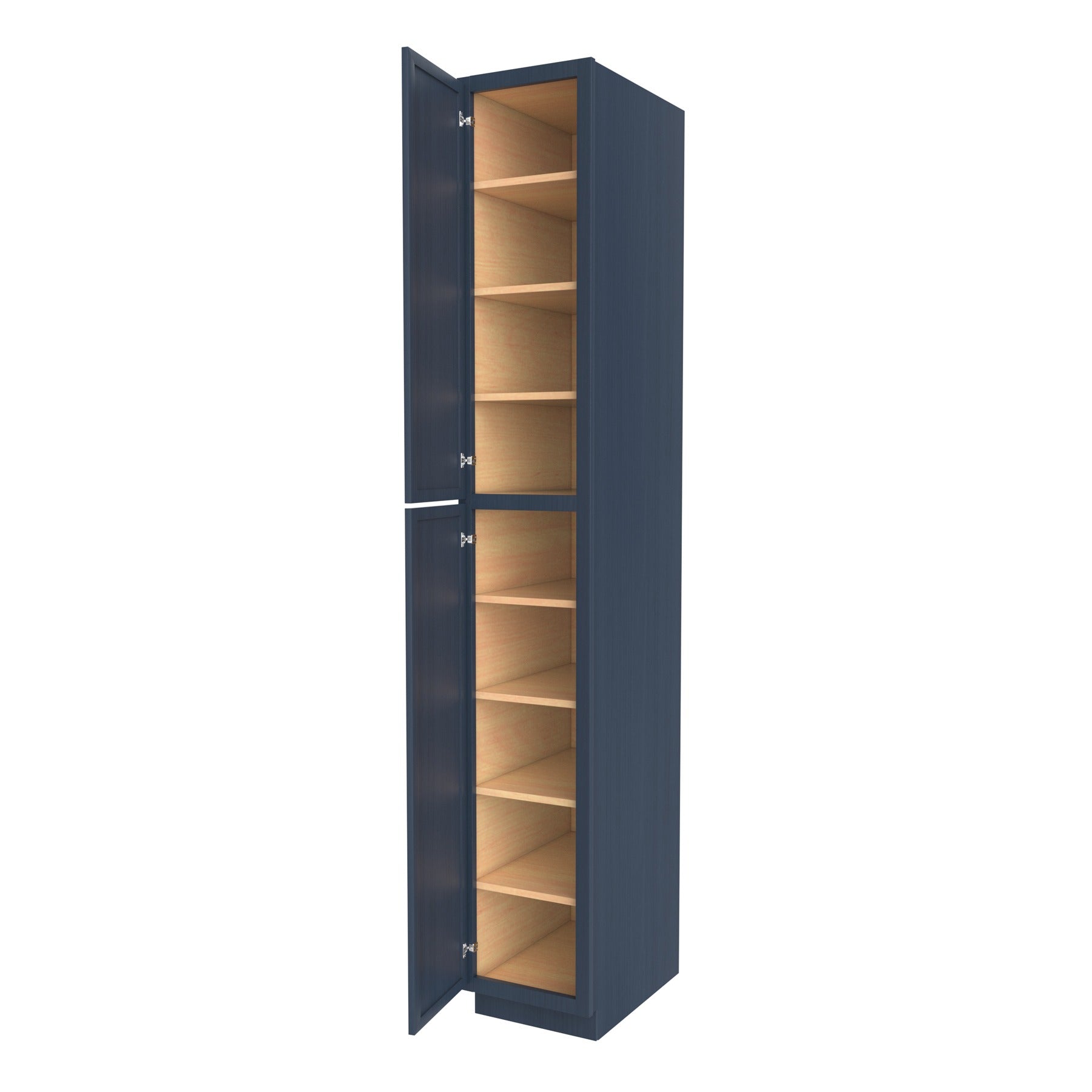 RTA - Elegant Ocean Blue - Single Door Utility Cabinet | 15"W x 96"H x 24"D
