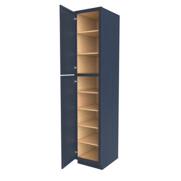 RTA - Elegant Ocean Blue - Single Door Utility Cabinet | 18"W x 90"H x 24"D