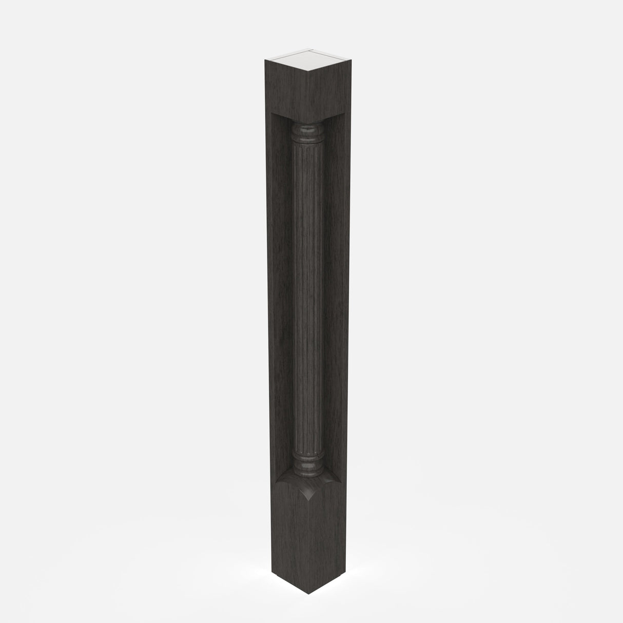 RTA - Elegant Smoky Grey - Corner Post - Fluted| 3"W x 34.5"H x 3"D