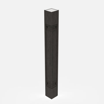 RTA - Elegant Smoky Grey - Corner Post - Square| 3"W x 34.5"H x 3"D