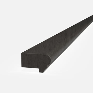 Elegant Smoky Grey - Light Rail Molding | 96"W x 1.125"H x 1.5"D