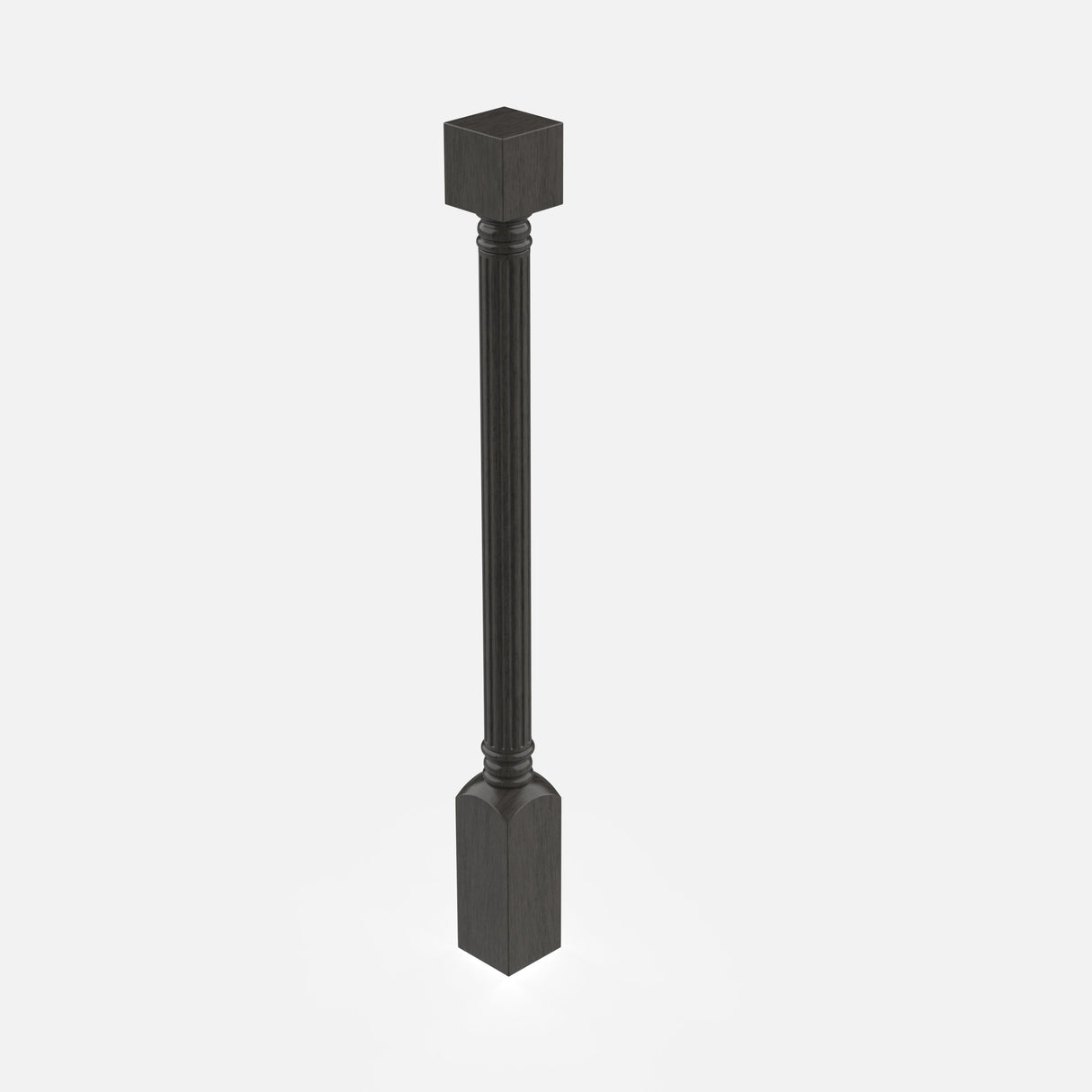RTA - Elegant Smoky Grey - Post - Fluted | 3"W x 34.5"H x 3"D