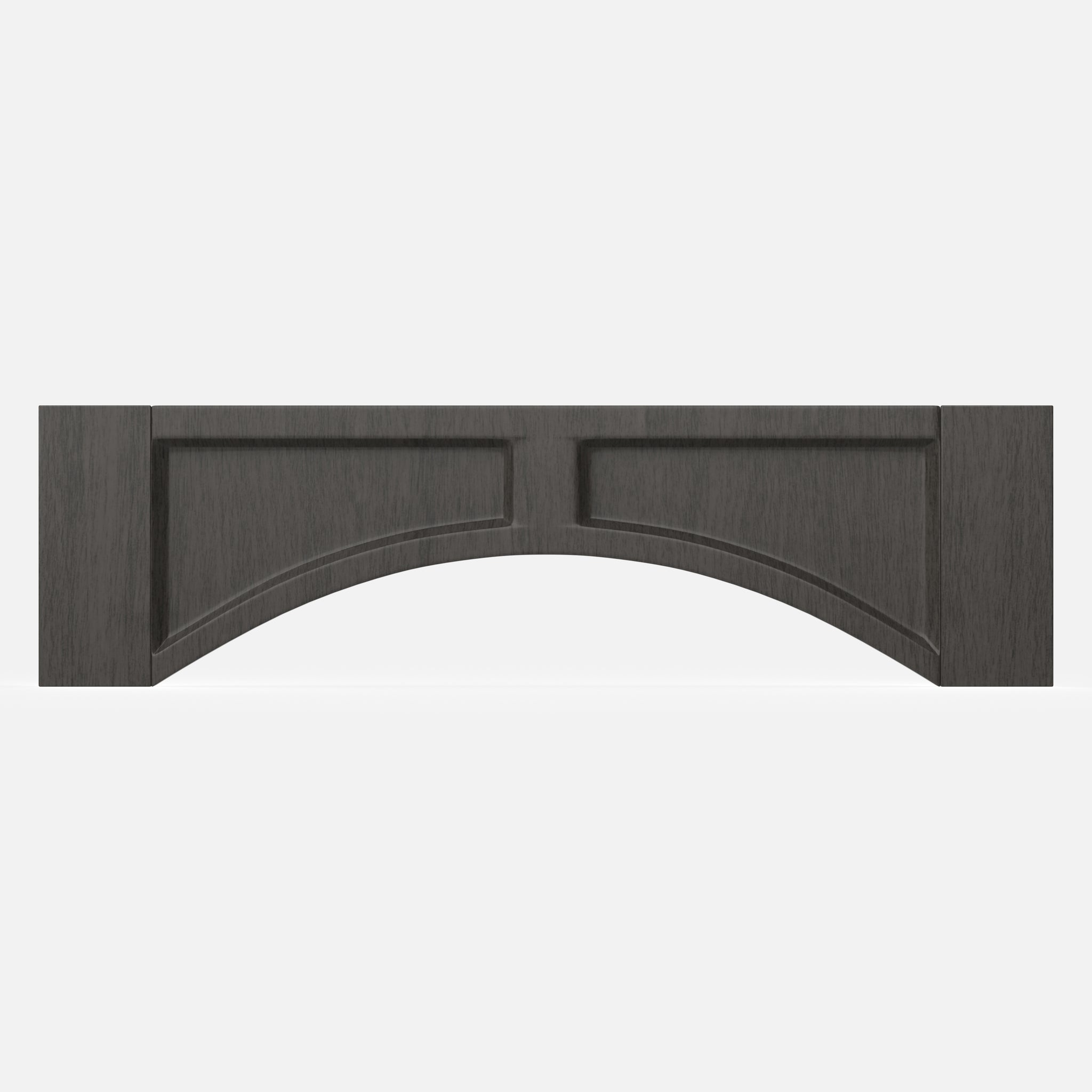 Elegant Smoky Grey - Arched Valance - Raised Panel | 60"W x 10"H