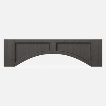 Elegant Smoky Grey - Arched Valance - Raised Panel | 42"W x 10"H
