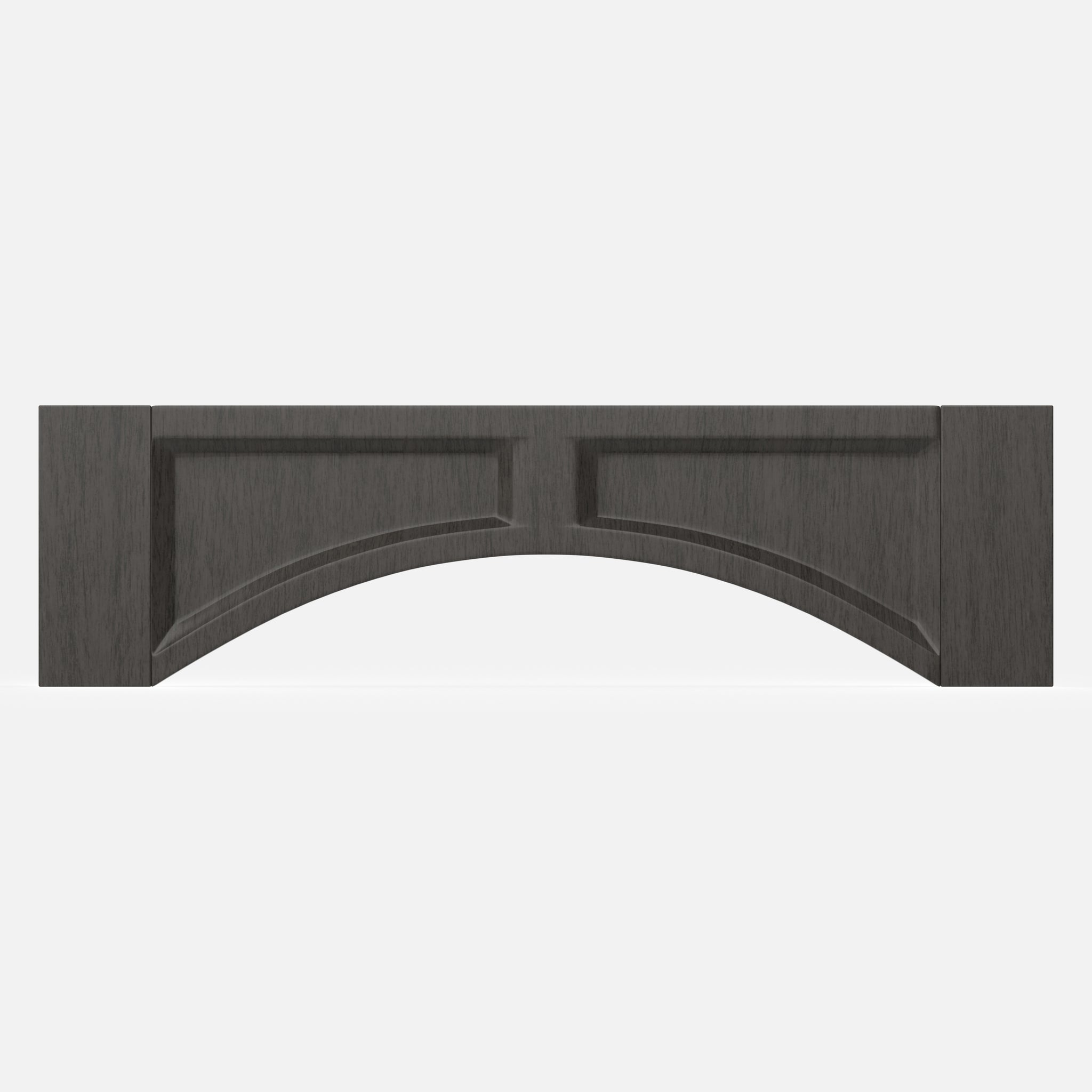 Elegant Smoky Grey - Arched Valance - Flat Panel | 36"W x 10"H