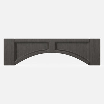 Elegant Smoky Grey - Arched Valance - Flat Panel | 36"W x 10"H