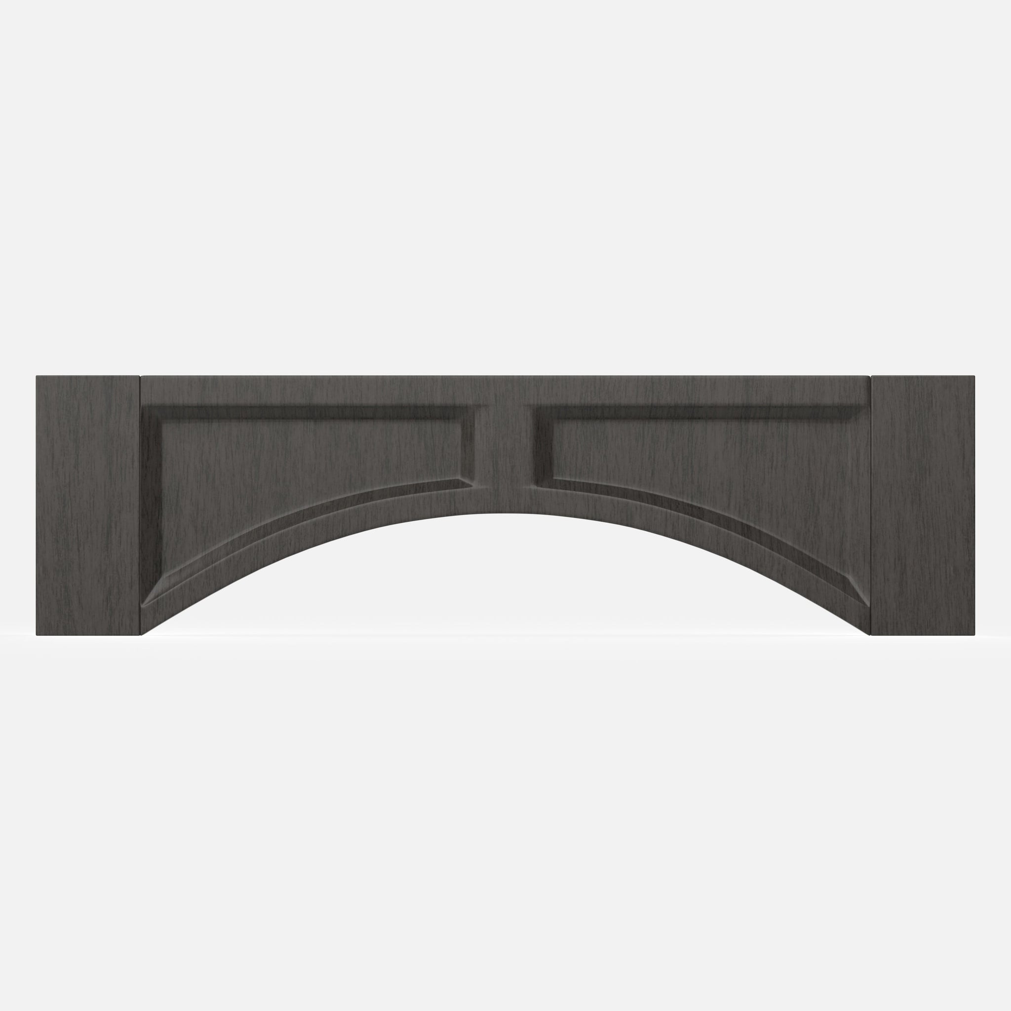 RTA - Elegant Smoky Grey - Arched Valance - Flat Panel | 42"W x 10"H