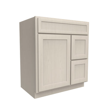 RTA - Elegant Stone - 1 Door 2 Drawer Vanity Sink Base Cabinet | 30"W x 34.5"H x 21"D