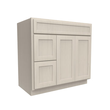 2 Door 2 Drawer Vanity Sink Base Cabinet | 36W x 34.5H x 21D