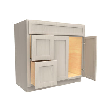 RTA - Elegant Stone - 2 Door 2 Drawer Vanity Sink Base Cabinet | 36"W x 34.5"H x 21"D