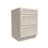 RTA - Elegant Stone - 3 Drawer Base Cabinet | 24"W x 34.5"H x 24"D