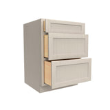 RTA - Elegant Stone - 3 Drawer Base Cabinet | 24"W x 34.5"H x 24"D