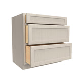 RTA - Elegant Stone - 3 Drawer Base Cabinet | 33"W x 34.5"H x 24"D