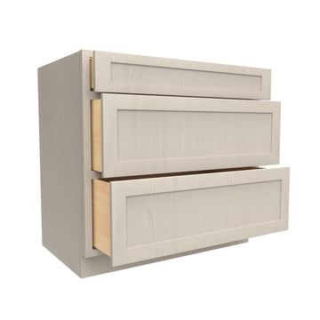 3 Drawer Base Cabinet | Elegant Stone | 36W x 34.5H x 24D