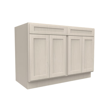 Double Drawer & 4 Door Base Cabinet | Elegant Stone|48W x 34.5H x 24D