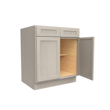 RTA - Elegant Stone - Double Drawer & Door Base Cabinet | 30