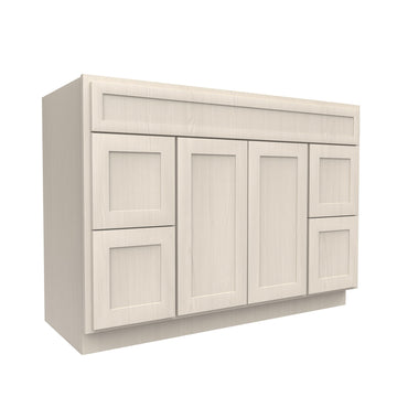 RTA - Elegant Stone - Double Door & Drawer Vanity Sink Base Cabinet | 48"W x 34.5"H x 21"D