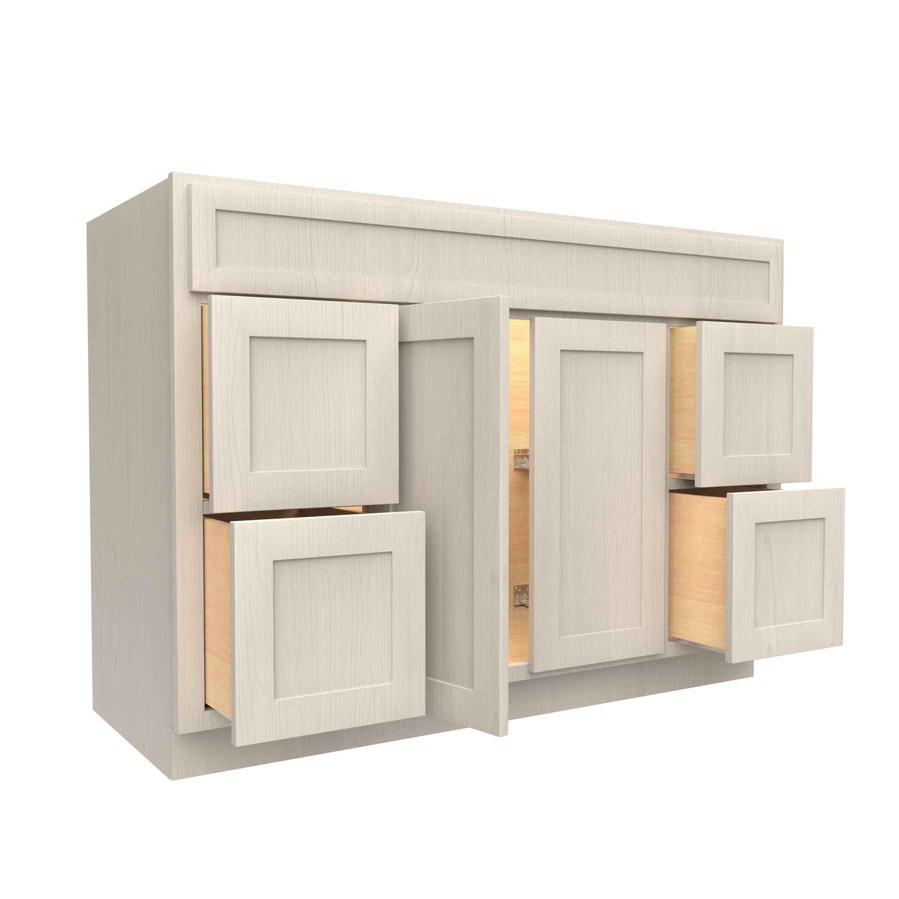 RTA - Elegant Stone - Double Door & Drawer Vanity Sink Base Cabinet | 48"W x 34.5"H x 21"D