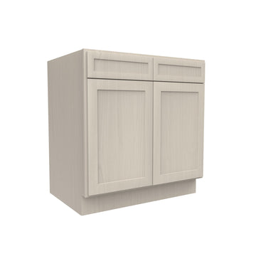 RTA - Elegant Stone - Double Drawer Front 2 Door Sink Base Cabinet | 33"W x 34.5"H x 24"D