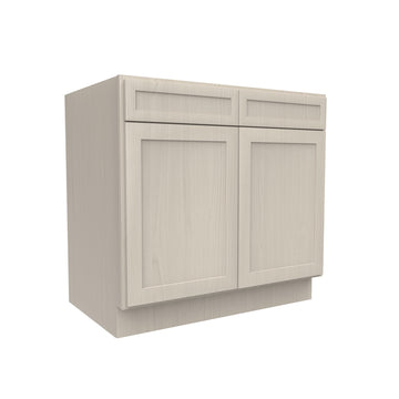 RTA - Elegant Stone - Double Drawer Front 2 Door Sink Base Cabinet | 36"W x 34.5"H x 24"D