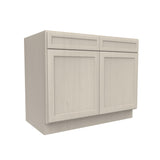 RTA - Elegant Stone - Double Drawer Front 2 Door Sink Base Cabinet | 42"W x 34.5"H x 24"D