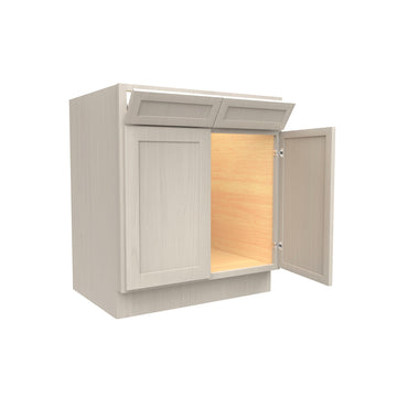 RTA - Elegant Stone - Single Drawer Front 2 Door Sink Base Cabinet | 24"W x 34.5"H x 24"D