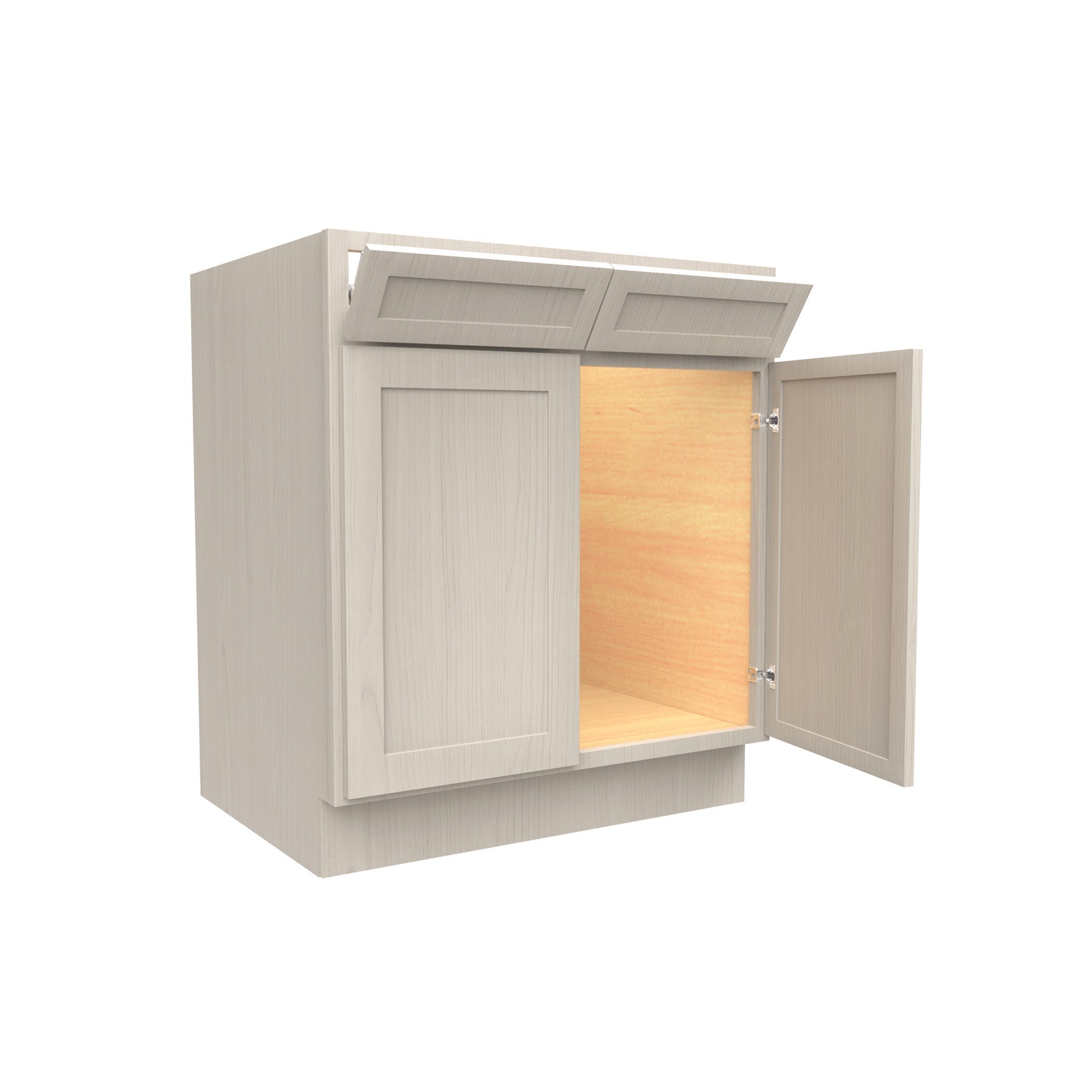 RTA - Elegant Stone - Single Drawer Front 2 Door Sink Base Cabinet | 27"W x 34.5"H x 24"D