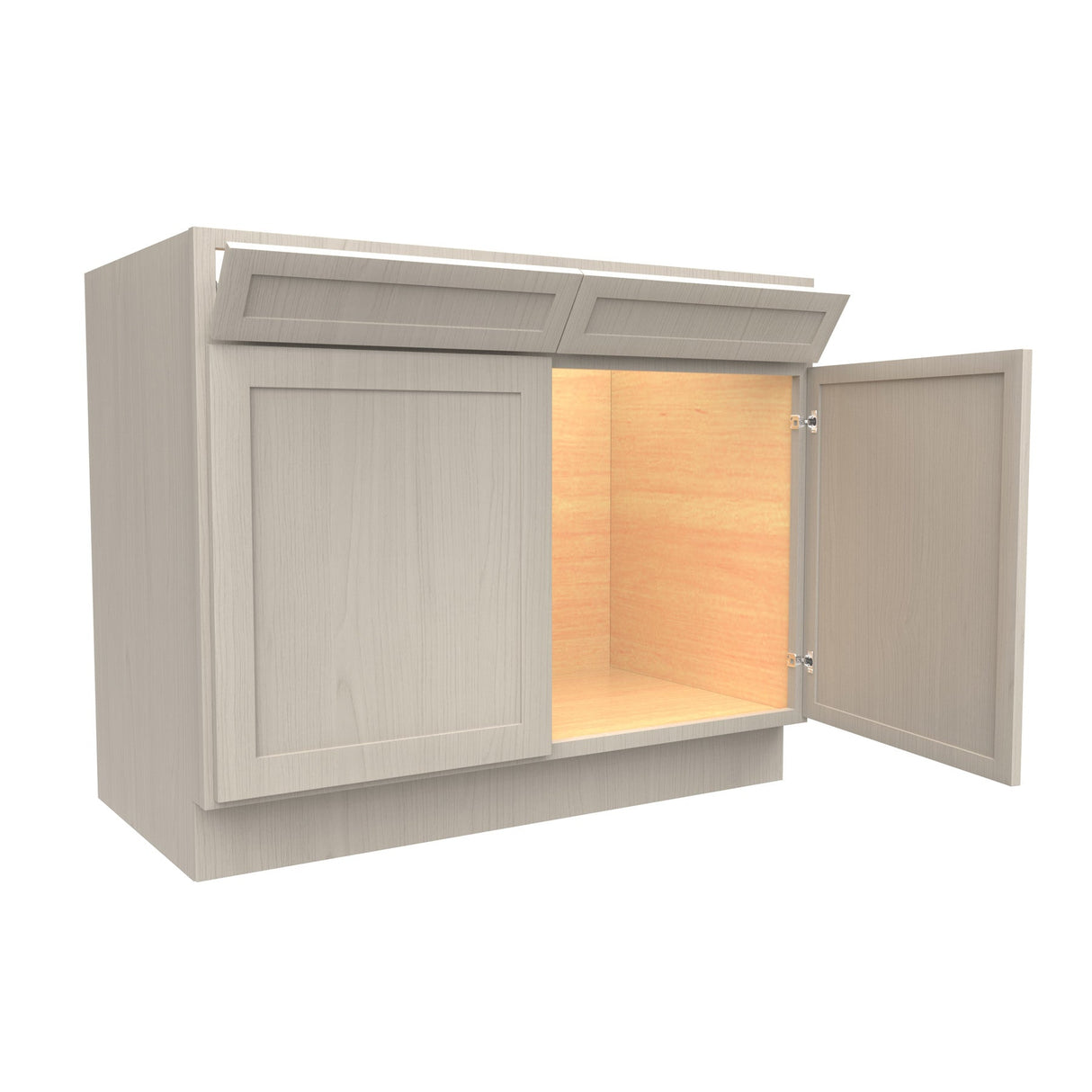 RTA - Elegant Stone - Double Drawer Front 2 Door Sink Base Cabinet | 42"W x 34.5"H x 24"D
