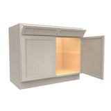 RTA - Elegant Stone - Double Drawer Front 2 Door Sink Base Cabinet | 42"W x 34.5"H x 24"D